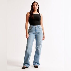 Abercrombie & Fitch Curve Love High Rise 90s Relaxed Jean, Size 32/14 L